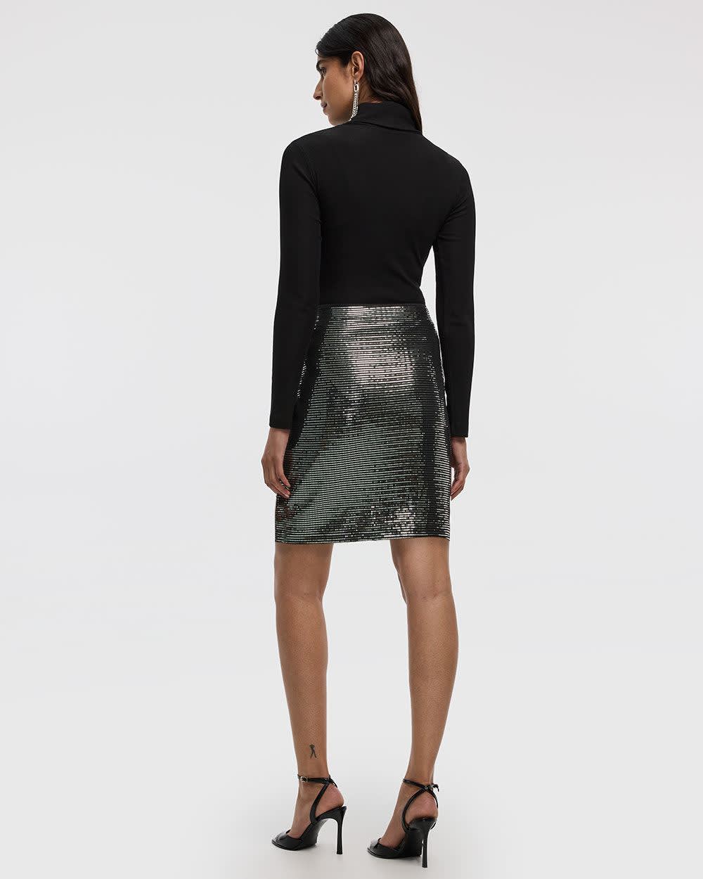 Mini Mirror Sequins Skirt