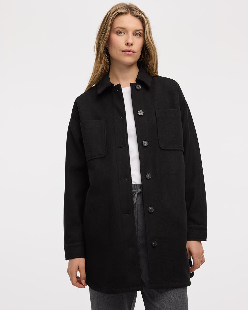 Long Shacket with Pockets