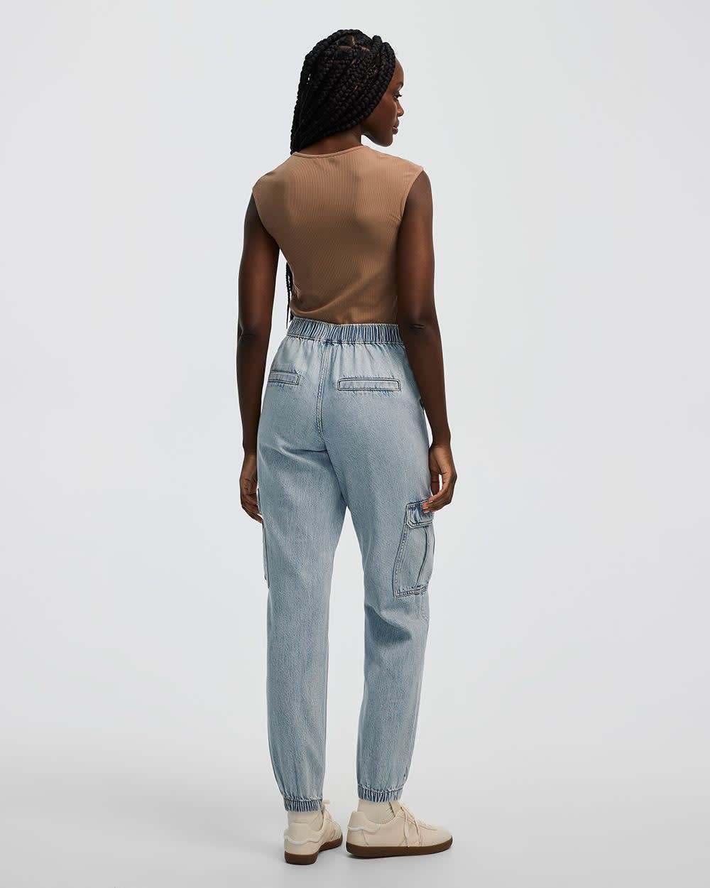 Denim Jogger with Cargo Pockets